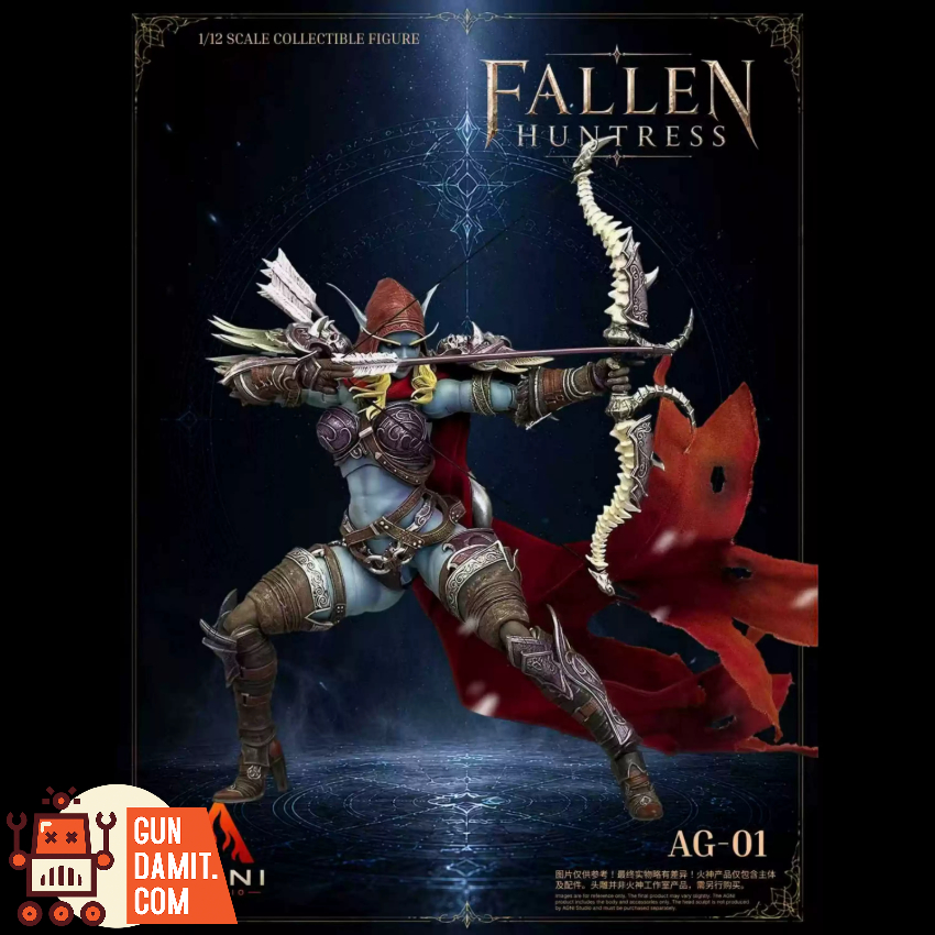 Agni Studio x French Bulldog 1/12 AG01+FR01 Fallen Huntress Head & Accessories Set Blue Skin Version - View 2 Agni Studio x French Bulldog 1/12 AG01+FR01 Fallen Huntress Head & Accessories Set Blue Skin Version - View 2
