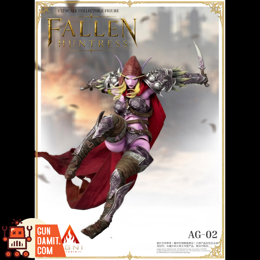 Agni Studio x French Bulldog 1/12 AG02+FR02 Fallen Huntress Head & Accessories Set Pink Skin Version - View 3 Agni Studio x French Bulldog 1/12 AG02+FR02 Fallen Huntress Head & Accessories Set Pink Skin Version - View 3