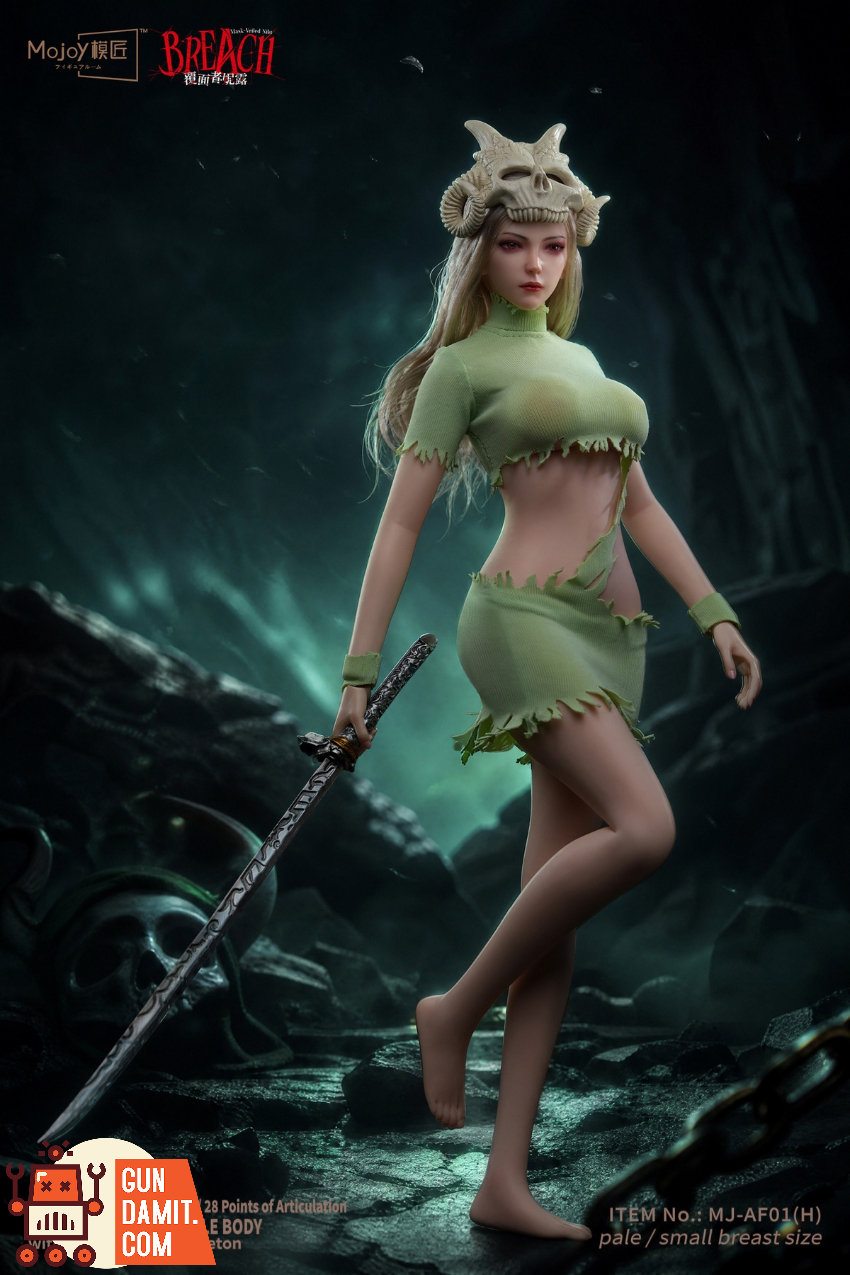 Mojoy 1/6 MJ-AF01H Slender Girlish Body with Head Sculpt Green Ver. - View 13 Mojoy 1/6 MJ-AF01H Slender Girlish Body with Head Sculpt Green Ver. - View 13