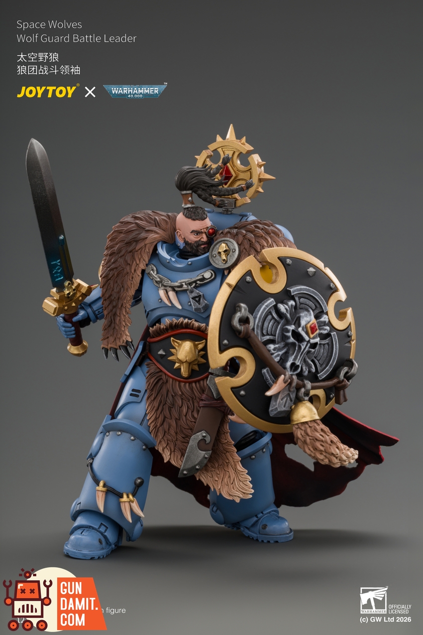 JoyToy JT05312 1/18 Warhammer 40K Space Wolves Wolf Guard Battle Leader - View 5 JoyToy JT05312 1/18 Warhammer 40K Space Wolves Wolf Guard Battle Leader - View 5