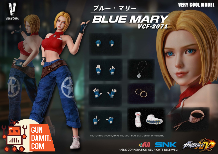 VERYCOOL 1/6 VCF-2071 The King of Fighters XIV Blue Mary - View 1 VERYCOOL 1/6 VCF-2071 The King of Fighters XIV Blue Mary - View 1