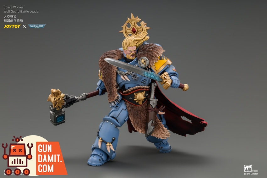 JoyToy JT05312 1/18 Warhammer 40K Space Wolves Wolf Guard Battle Leader - View 7 JoyToy JT05312 1/18 Warhammer 40K Space Wolves Wolf Guard Battle Leader - View 7