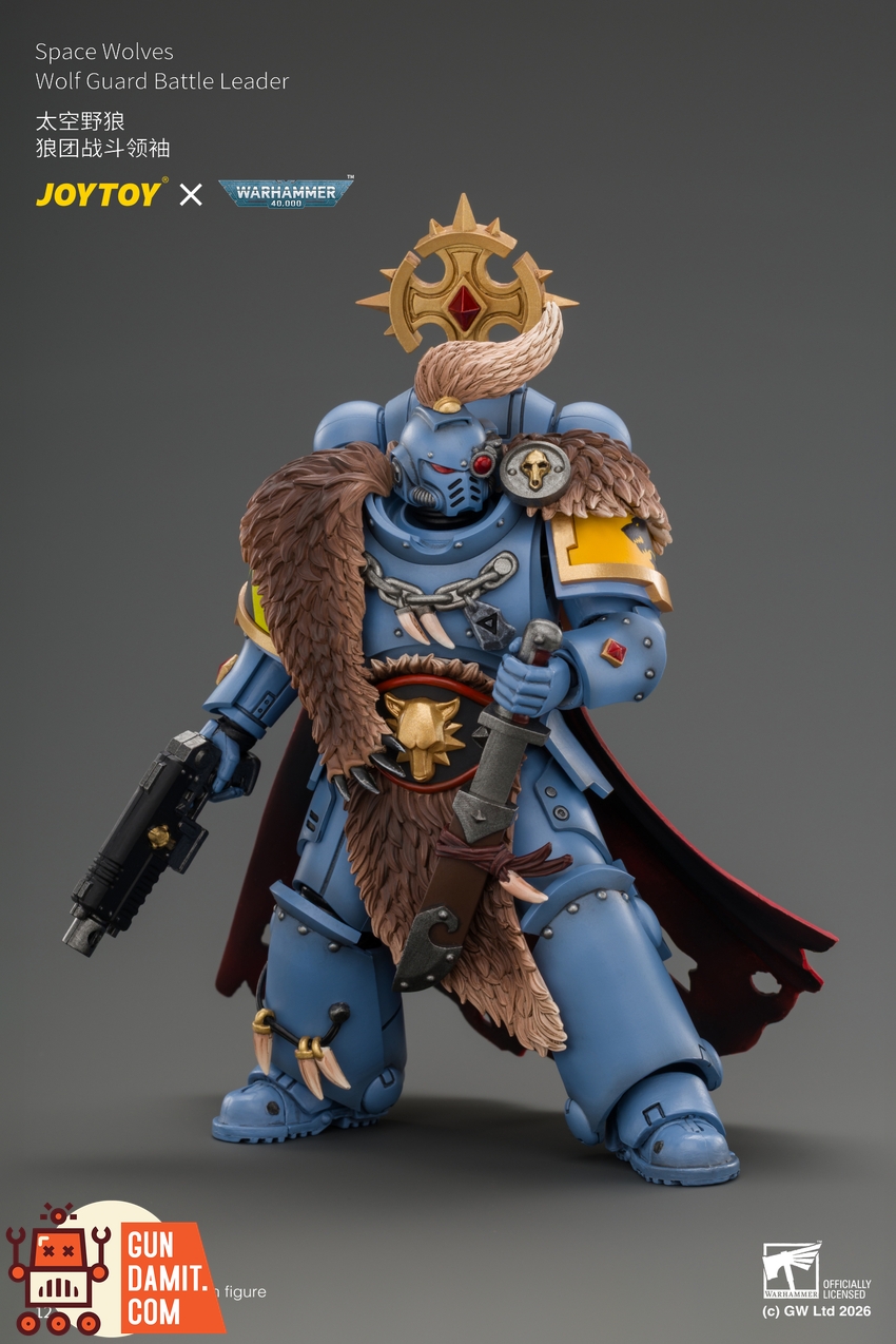JoyToy JT05312 1/18 Warhammer 40K Space Wolves Wolf Guard Battle Leader - View 9 JoyToy JT05312 1/18 Warhammer 40K Space Wolves Wolf Guard Battle Leader - View 9