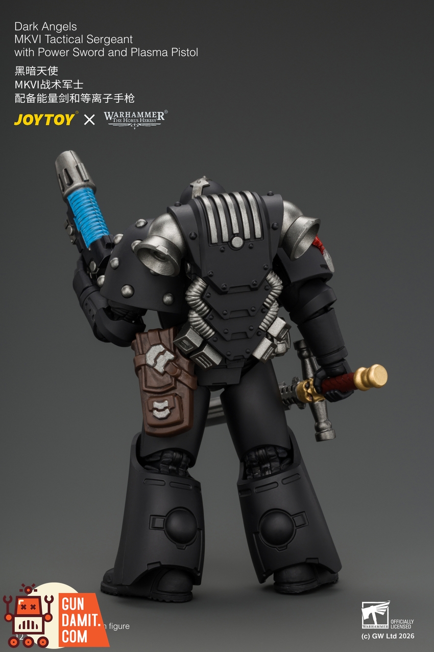 JoyToy JT05138 1/18 Warhammer The Horus Heresy Dark Angels MKVI Tactical Sergeant with Power Sword and Plasma Pistol - View 4 JoyToy JT05138 1/18 Warhammer The Horus Heresy Dark Angels MKVI Tactical Sergeant with Power Sword and Plasma Pistol - View 4