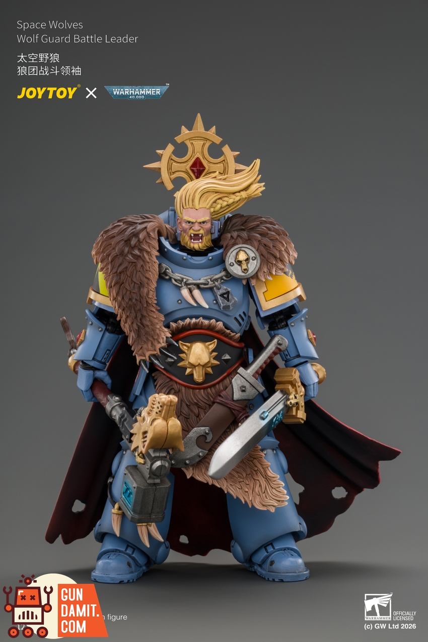 JoyToy JT05312 1/18 Warhammer 40K Space Wolves Wolf Guard Battle Leader - View 2 JoyToy JT05312 1/18 Warhammer 40K Space Wolves Wolf Guard Battle Leader - View 2