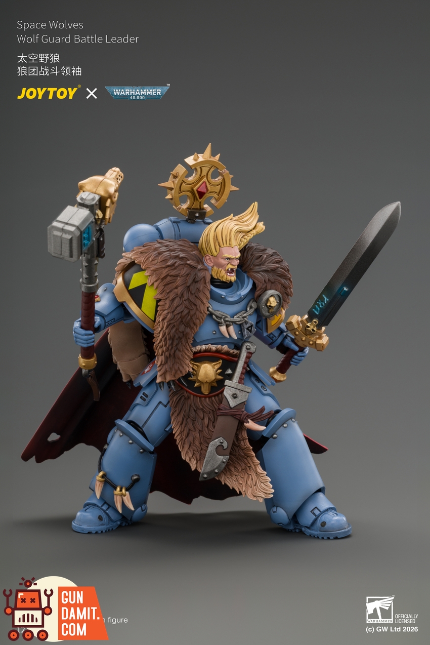 JoyToy JT05312 1/18 Warhammer 40K Space Wolves Wolf Guard Battle Leader - View 8 JoyToy JT05312 1/18 Warhammer 40K Space Wolves Wolf Guard Battle Leader - View 8