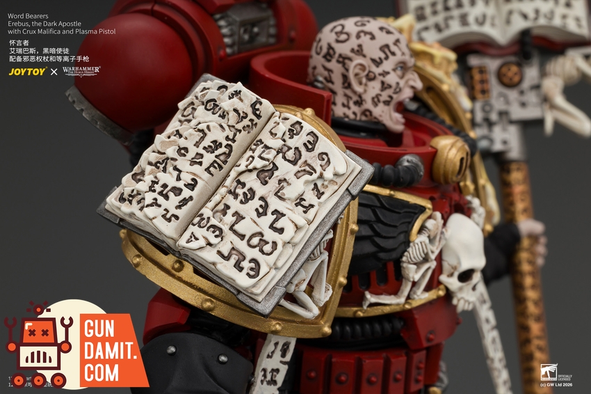 JoyToy JT05213 1/18 Warhammer The Horus Heresy Word Bearers Erebus, the Dark Apostle with Crux Malifica and Plasma Pistol - View 10 JoyToy JT05213 1/18 Warhammer The Horus Heresy Word Bearers Erebus, the Dark Apostle with Crux Malifica and Plasma Pistol - View 10