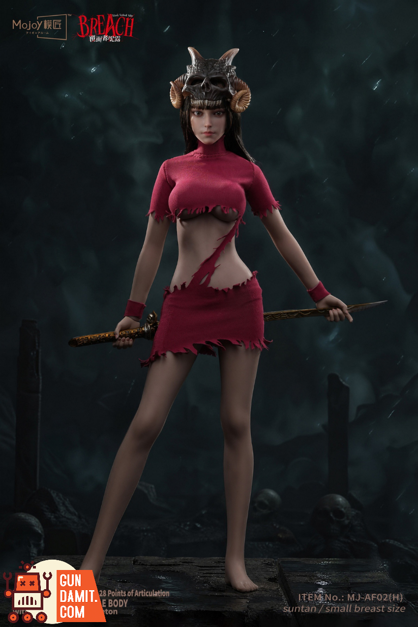 Mojoy 1/6 MJ-AF02H Slender Girlish Body with Head Sculpt Red Ver. - View 1 Mojoy 1/6 MJ-AF02H Slender Girlish Body with Head Sculpt Red Ver. - View 1