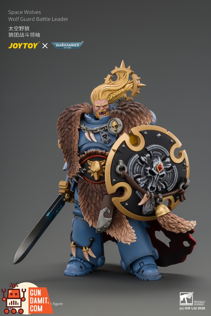 JoyToy JT05312 1/18 Warhammer 40K Space Wolves Wolf Guard Battle Leader - View 3 JoyToy JT05312 1/18 Warhammer 40K Space Wolves Wolf Guard Battle Leader - View 3