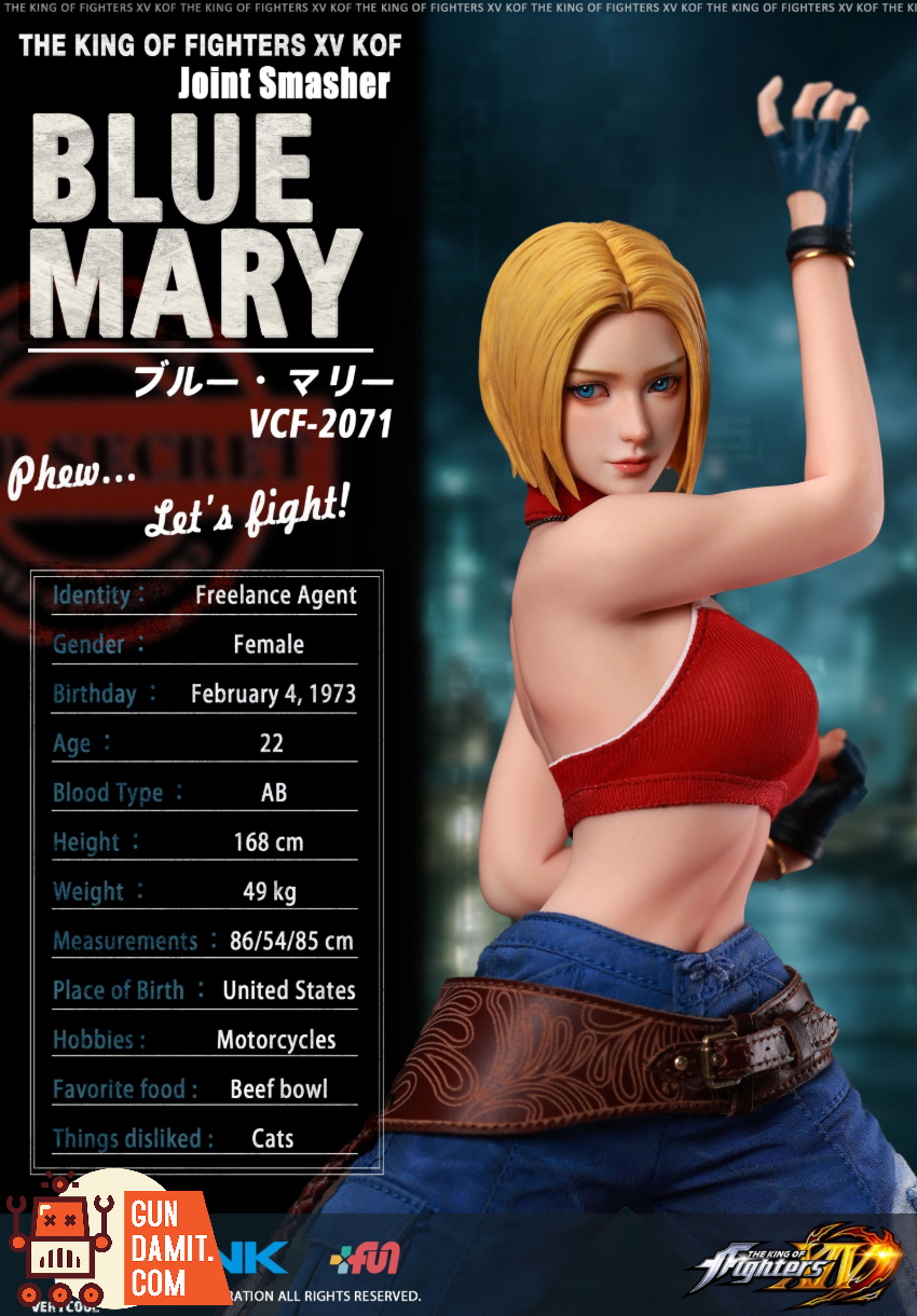 VERYCOOL 1/6 VCF-2071 The King of Fighters XIV Blue Mary - View 2 VERYCOOL 1/6 VCF-2071 The King of Fighters XIV Blue Mary - View 2
