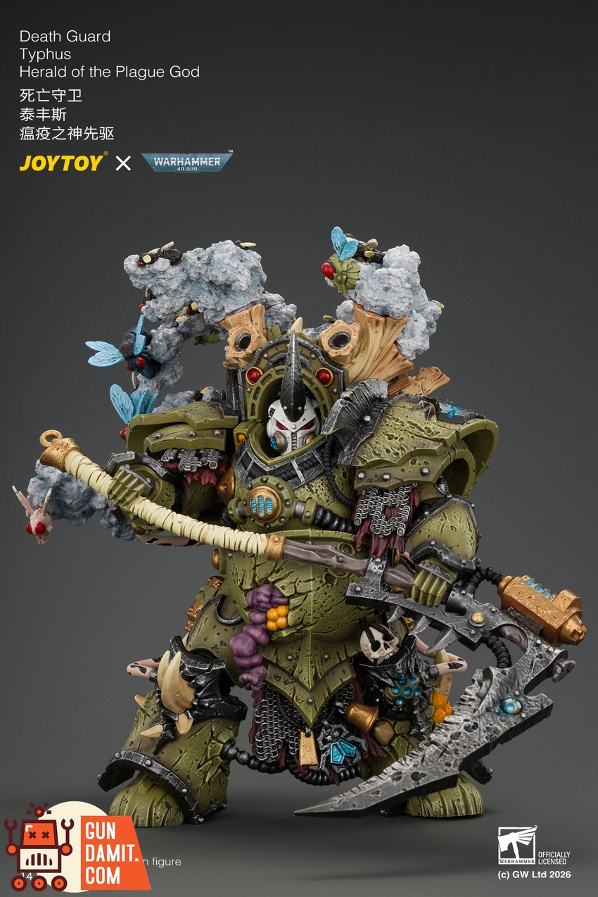 JoyToy JT05480 1/18 Warhammer 40K Death Guard Typhus Herald of the Plague God - View 7 JoyToy JT05480 1/18 Warhammer 40K Death Guard Typhus Herald of the Plague God - View 7