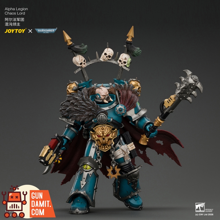 JoyToy JT05053 1/18 Warhammer 40K Alpha Legion Chaos Lord with Plasma Pistol and Accursed Weapon - View 6 JoyToy JT05053 1/18 Warhammer 40K Alpha Legion Chaos Lord with Plasma Pistol and Accursed Weapon - View 6