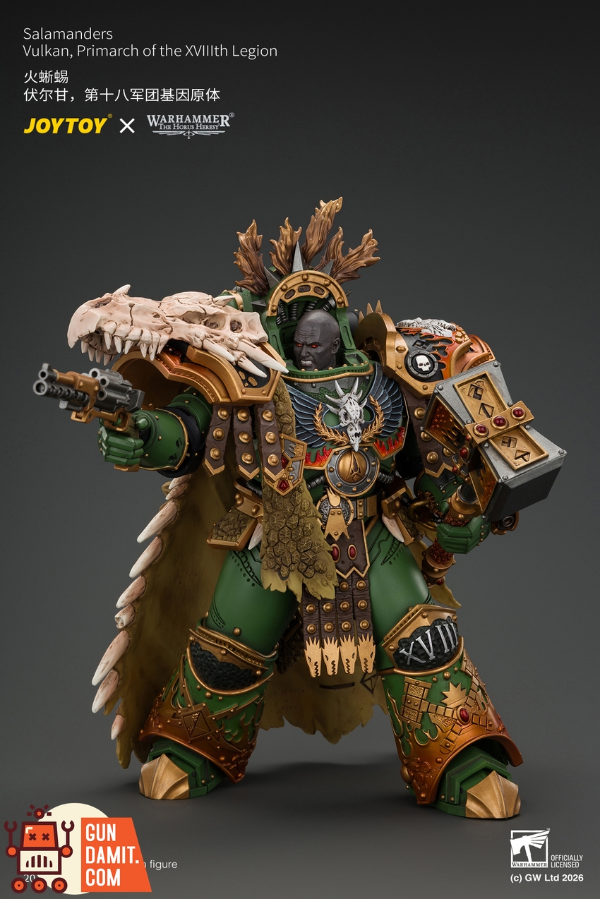 JoyToy JT05367 1/18 Warhammer The Horus Heresy Salamanders Vulkan Primarch of the XVlllth Legion - View 18 JoyToy JT05367 1/18 Warhammer The Horus Heresy Salamanders Vulkan Primarch of the XVlllth Legion - View 18