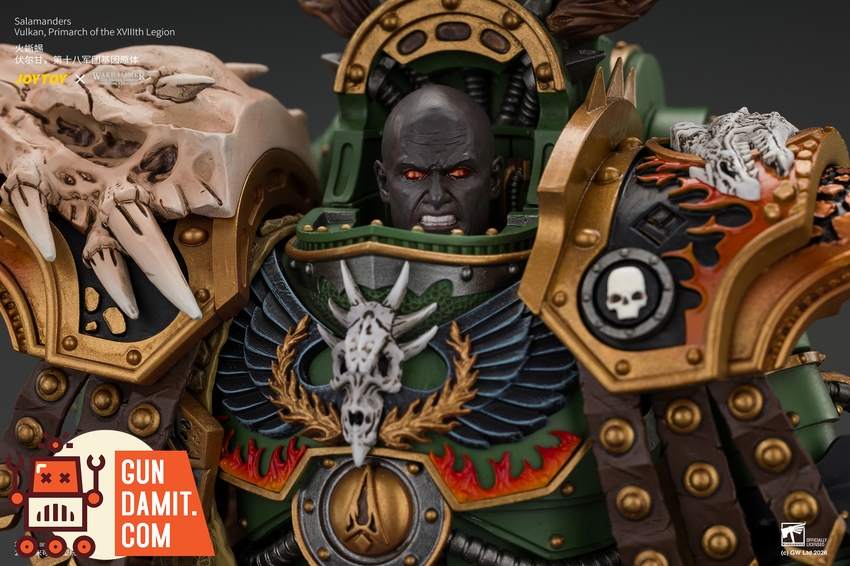 JoyToy JT05367 1/18 Warhammer The Horus Heresy Salamanders Vulkan Primarch of the XVlllth Legion - View 8 JoyToy JT05367 1/18 Warhammer The Horus Heresy Salamanders Vulkan Primarch of the XVlllth Legion - View 8
