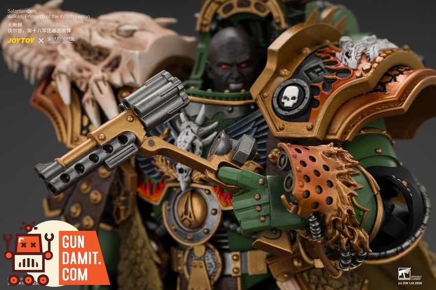 JoyToy JT05367 1/18 Warhammer The Horus Heresy Salamanders Vulkan Primarch of the XVlllth Legion - View 7 JoyToy JT05367 1/18 Warhammer The Horus Heresy Salamanders Vulkan Primarch of the XVlllth Legion - View 7