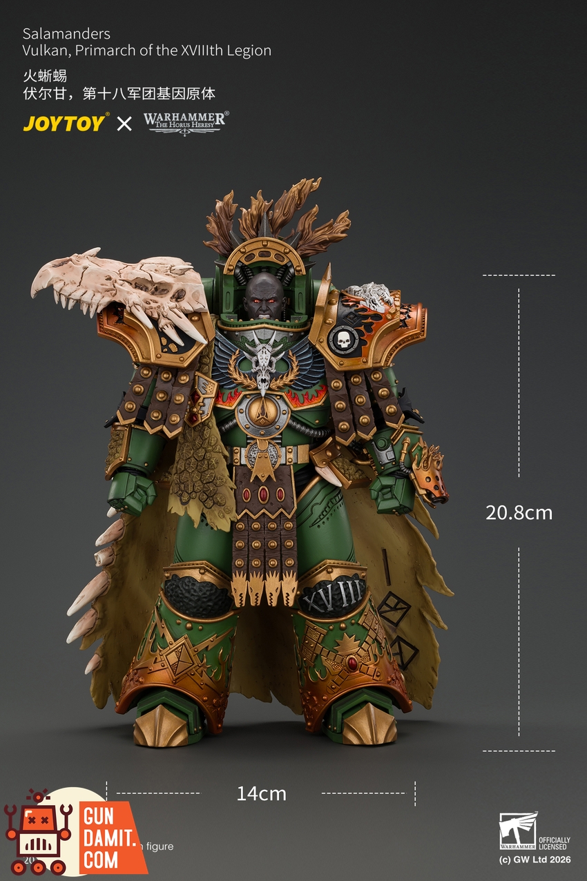 JoyToy JT05367 1/18 Warhammer The Horus Heresy Salamanders Vulkan Primarch of the XVlllth Legion - View 21 JoyToy JT05367 1/18 Warhammer The Horus Heresy Salamanders Vulkan Primarch of the XVlllth Legion - View 21