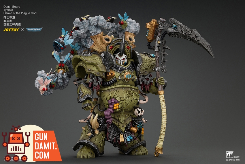 JoyToy JT05480 1/18 Warhammer 40K Death Guard Typhus Herald of the Plague God - View 2 JoyToy JT05480 1/18 Warhammer 40K Death Guard Typhus Herald of the Plague God - View 2