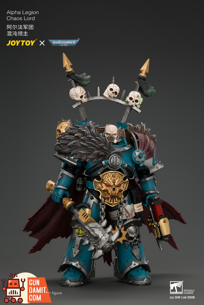 JoyToy JT05053 1/18 Warhammer 40K Alpha Legion Chaos Lord with Plasma Pistol and Accursed Weapon - View 4 JoyToy JT05053 1/18 Warhammer 40K Alpha Legion Chaos Lord with Plasma Pistol and Accursed Weapon - View 4