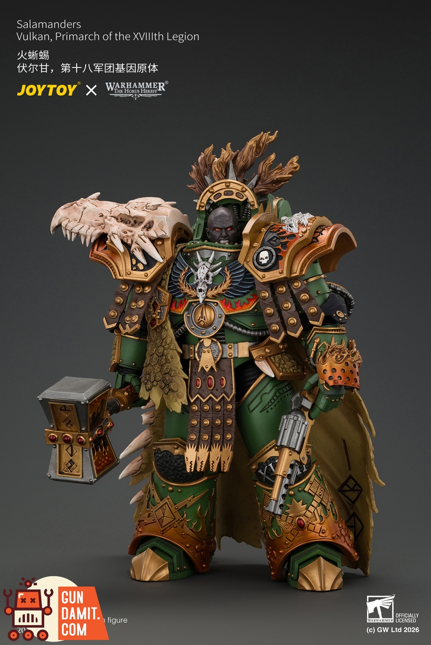 JoyToy JT05367 1/18 Warhammer The Horus Heresy Salamanders Vulkan Primarch of the XVlllth Legion - View 3 JoyToy JT05367 1/18 Warhammer The Horus Heresy Salamanders Vulkan Primarch of the XVlllth Legion - View 3
