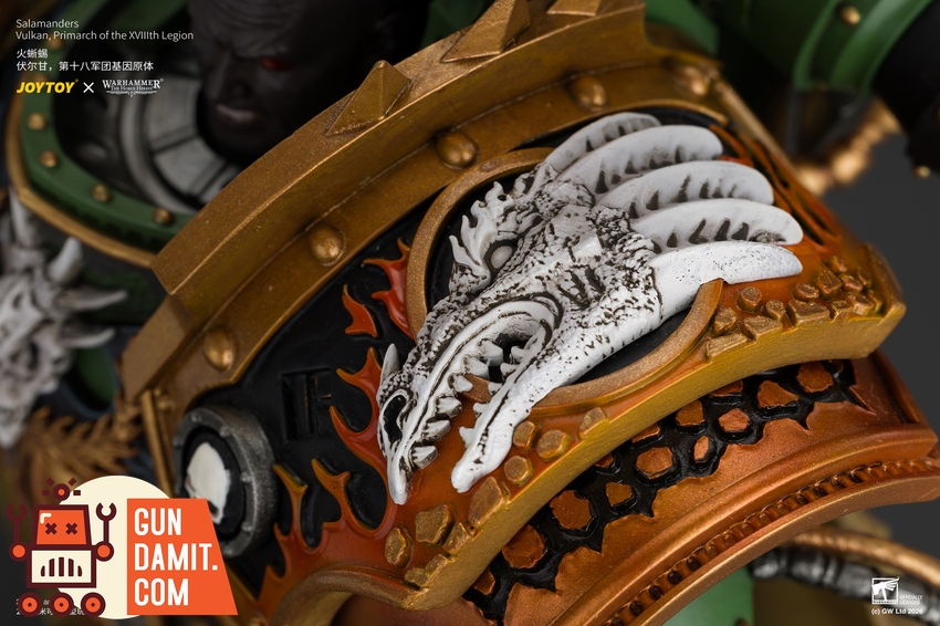 JoyToy JT05367 1/18 Warhammer The Horus Heresy Salamanders Vulkan Primarch of the XVlllth Legion - View 12 JoyToy JT05367 1/18 Warhammer The Horus Heresy Salamanders Vulkan Primarch of the XVlllth Legion - View 12