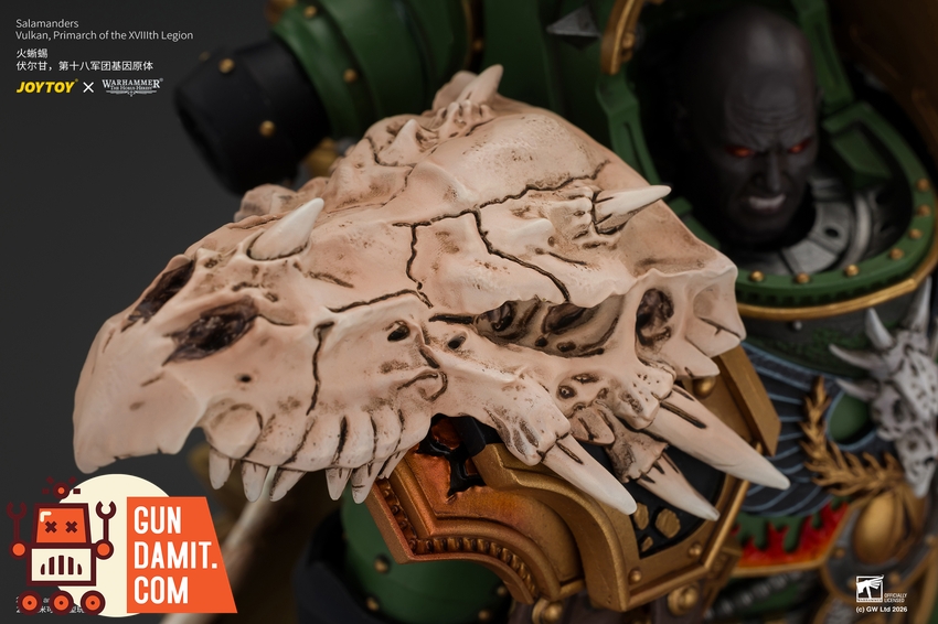 JoyToy JT05367 1/18 Warhammer The Horus Heresy Salamanders Vulkan Primarch of the XVlllth Legion - View 13 JoyToy JT05367 1/18 Warhammer The Horus Heresy Salamanders Vulkan Primarch of the XVlllth Legion - View 13