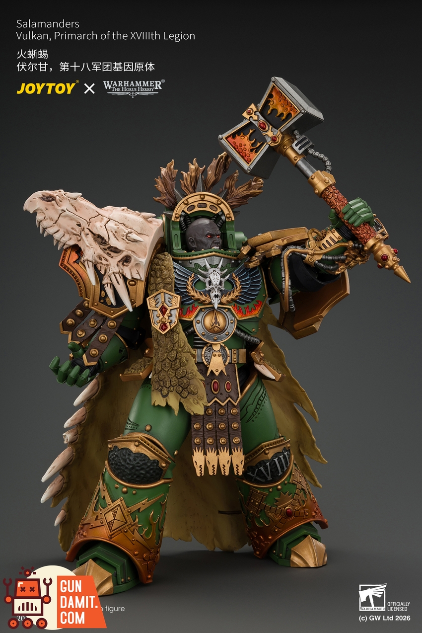 JoyToy JT05367 1/18 Warhammer The Horus Heresy Salamanders Vulkan Primarch of the XVlllth Legion - View 15 JoyToy JT05367 1/18 Warhammer The Horus Heresy Salamanders Vulkan Primarch of the XVlllth Legion - View 15