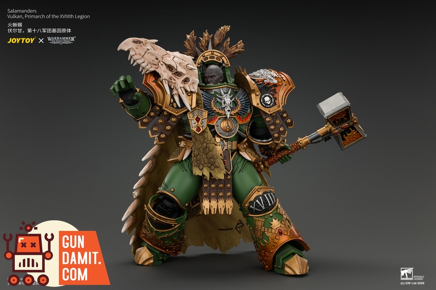 JoyToy JT05367 1/18 Warhammer The Horus Heresy Salamanders Vulkan Primarch of the XVlllth Legion - View 16 JoyToy JT05367 1/18 Warhammer The Horus Heresy Salamanders Vulkan Primarch of the XVlllth Legion - View 16