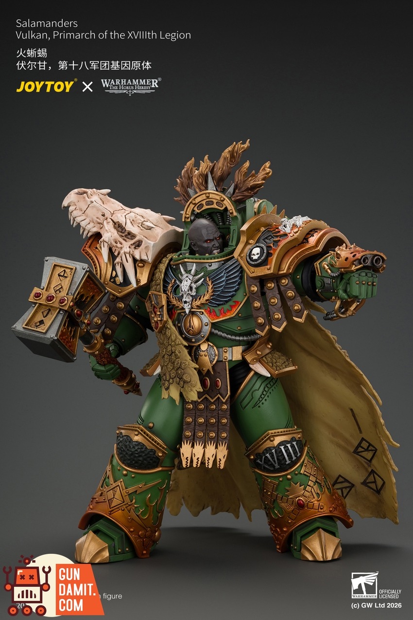 JoyToy JT05367 1/18 Warhammer The Horus Heresy Salamanders Vulkan Primarch of the XVlllth Legion - View 17 JoyToy JT05367 1/18 Warhammer The Horus Heresy Salamanders Vulkan Primarch of the XVlllth Legion - View 17