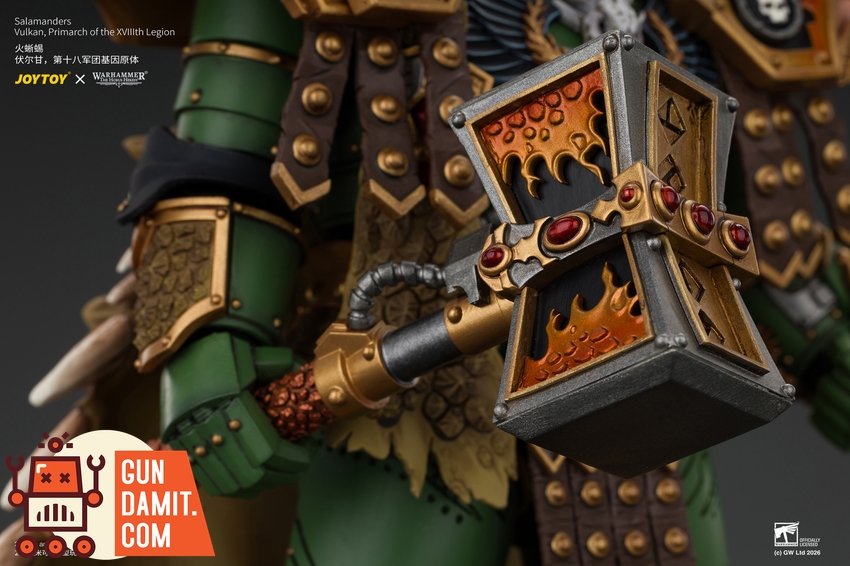 JoyToy JT05367 1/18 Warhammer The Horus Heresy Salamanders Vulkan Primarch of the XVlllth Legion - View 11 JoyToy JT05367 1/18 Warhammer The Horus Heresy Salamanders Vulkan Primarch of the XVlllth Legion - View 11