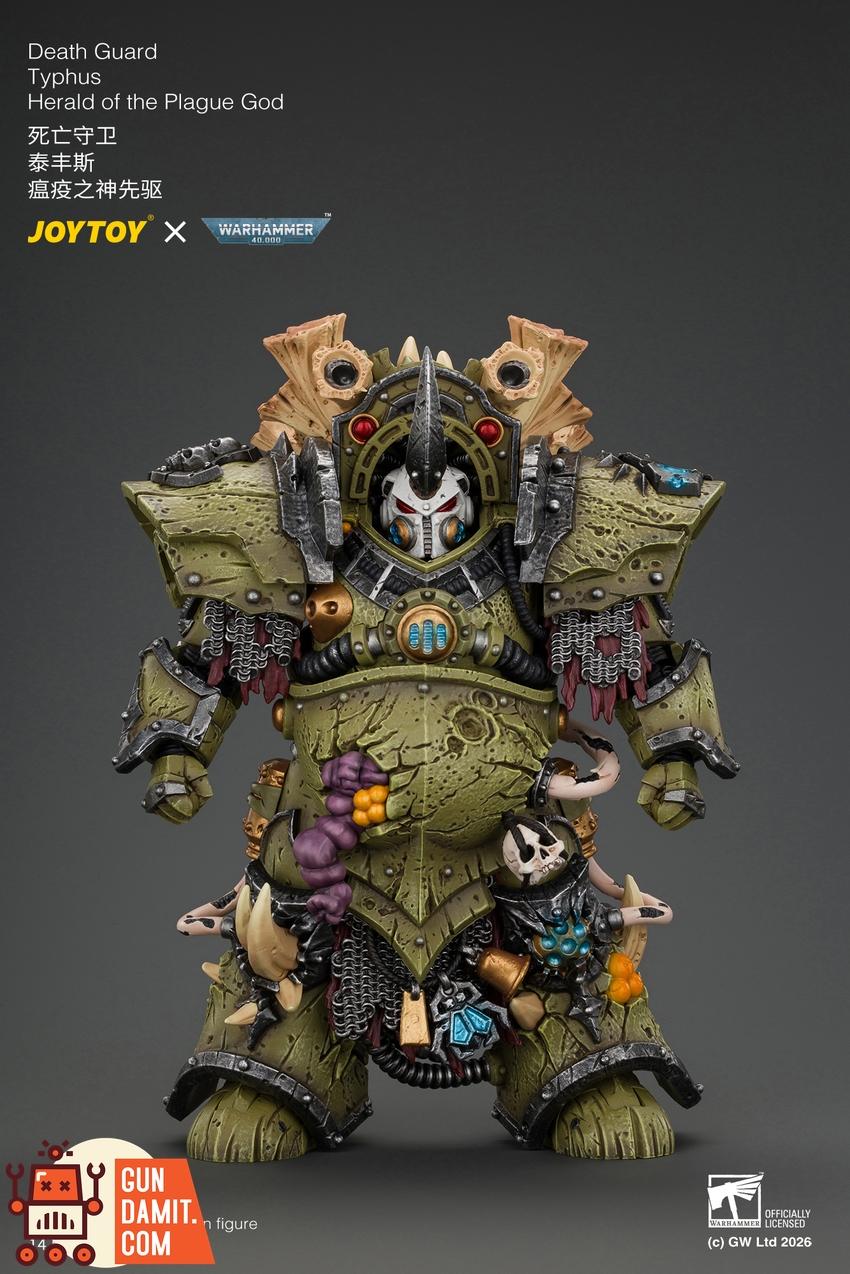 JoyToy JT05480 1/18 Warhammer 40K Death Guard Typhus Herald of the Plague God - View 1 JoyToy JT05480 1/18 Warhammer 40K Death Guard Typhus Herald of the Plague God - View 1