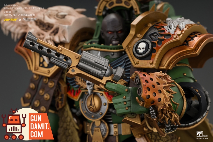 JoyToy JT05367 1/18 Warhammer The Horus Heresy Salamanders Vulkan Primarch of the XVlllth Legion - View 6 JoyToy JT05367 1/18 Warhammer The Horus Heresy Salamanders Vulkan Primarch of the XVlllth Legion - View 6