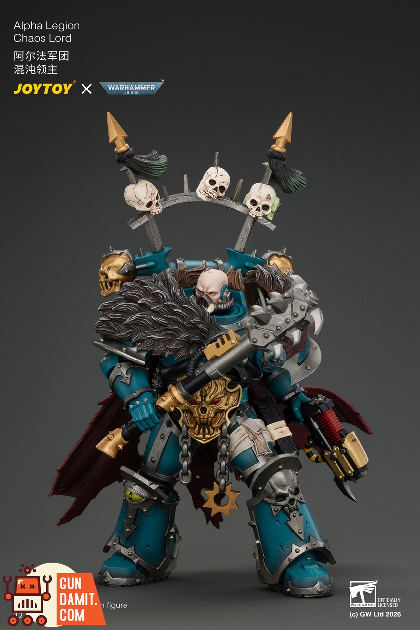 JoyToy JT05053 1/18 Warhammer 40K Alpha Legion Chaos Lord with Plasma Pistol and Accursed Weapon - View 10 JoyToy JT05053 1/18 Warhammer 40K Alpha Legion Chaos Lord with Plasma Pistol and Accursed Weapon - View 10