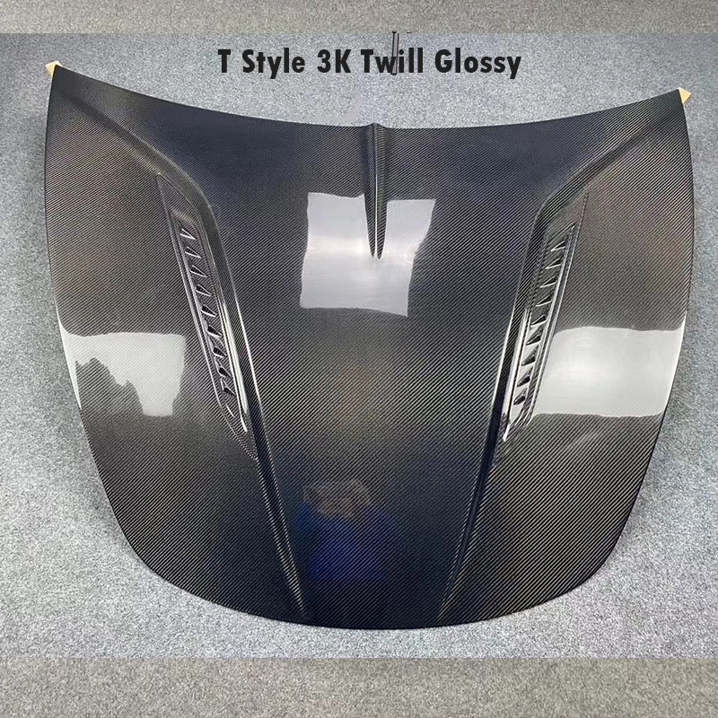 3K Twill Glossy Carbon Fiber Tesla Model 3 Replacement Frunk Hood, Engine Hood Wholesale