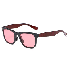3301 Custom Carbon Fiber Sunglasses with Red Aramid Fiber Temples