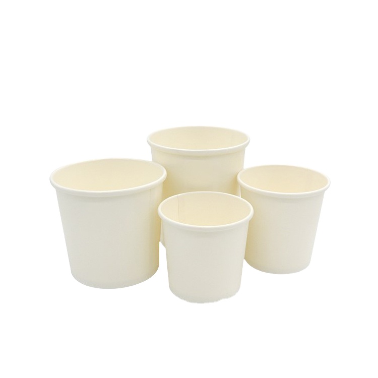 White 12OZ Takeout Disposable Paper Soup Cups