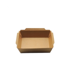 900ml Kraft Paper Box Clamshell Food Packaging Box Wholesale