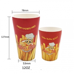 12OZ Popular French Fry Paper Cup For Iraq Market