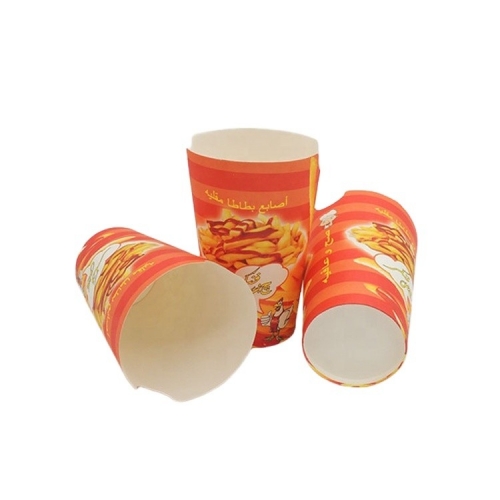 Eco-friendly French fries package container with custom design