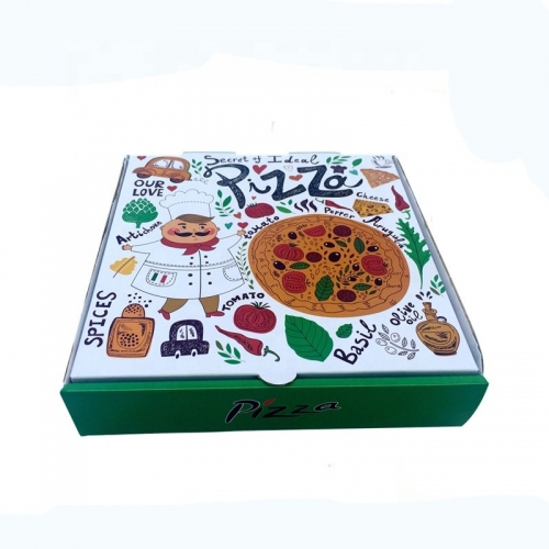 Disposable E-flute Cardboard Box For Pizza