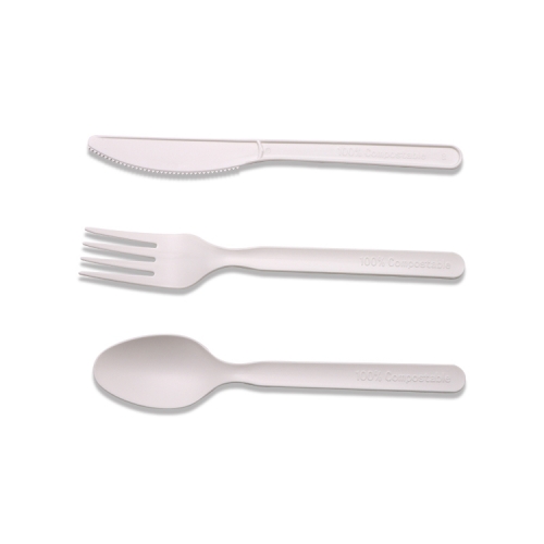 100% Compostable Biodegradable 6 Inch CPLA Cutlery Set