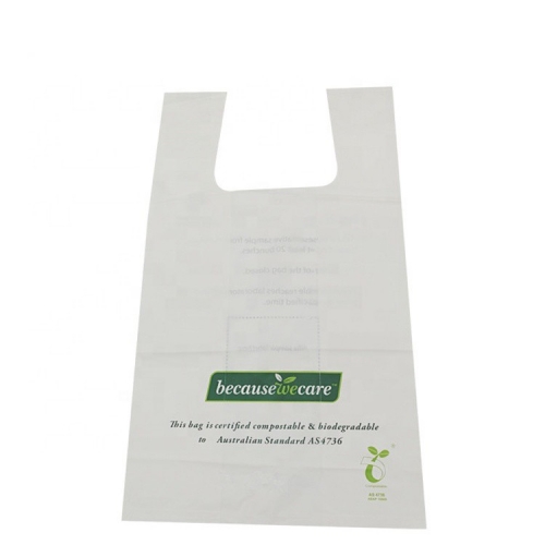 Wholesale price compostable bags 100% biodegradable custom shopping bag with logo