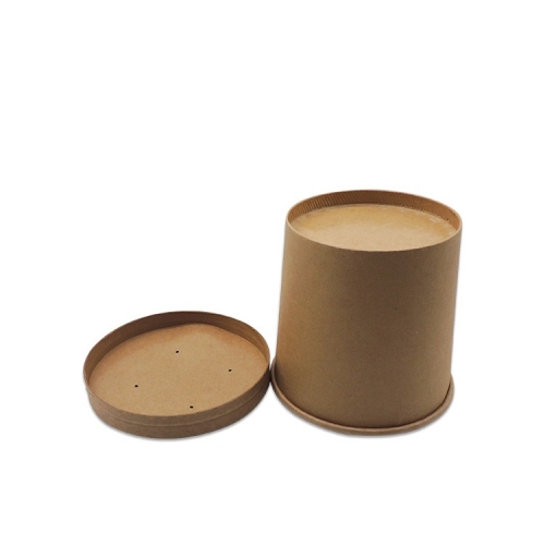 8OZ,12OZ,16OZ,24OZ,32OZ Kraft Soup Paper Bowl with Kraft Paper Lid