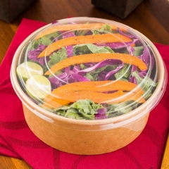 1090ml Disposable Salad Paper Bowl With Cover