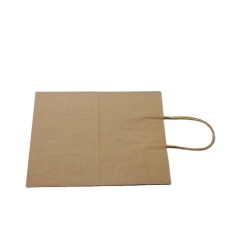 Wholesale Custom Shopping Kraft Paper Bag For Food With Handle