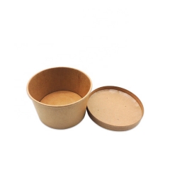 Eco Friendly Krat Paper Bowl For Hot Soup Rice