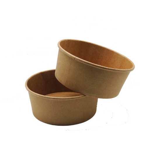 High Quality Paper Fruit Salad Container Kraft Salad Bowl