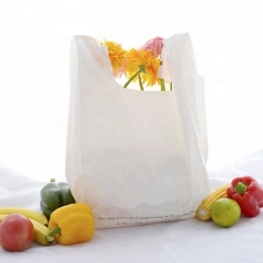 China Custom logo biodegradable compostable bags t shirt plastic bags