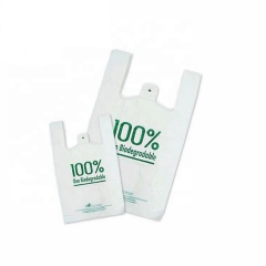 China Custom logo biodegradable compostable bags t shirt plastic bags