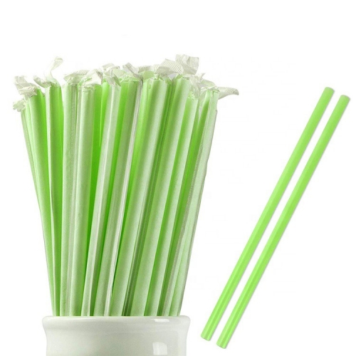 Compostable Individual plastic 100% biodegradable composting pla straws color pla straw