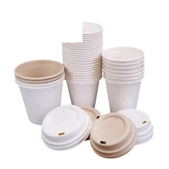 Reusable Takeaway Cup Tray Bagasse Pulp Disposable Coffee Cup Holder